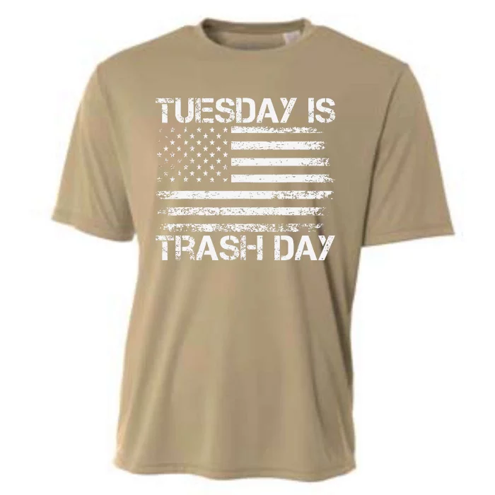 Tuesday Is Trash Day Funny Political Quote Trash Election Cooling Performance Crew T-Shirt