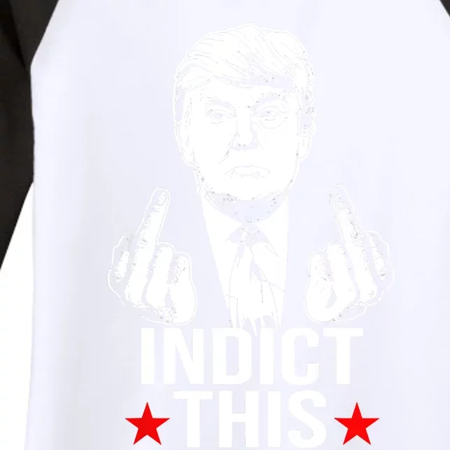 Trump Indict This Women's Tri-Blend 3/4-Sleeve Raglan Shirt