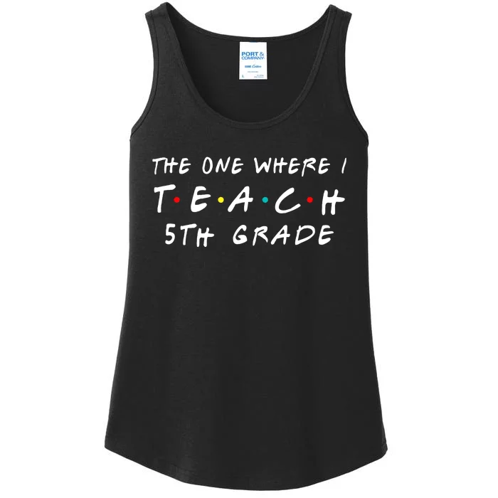 Teacher I Teach 5th Grade Ladies Essential Tank