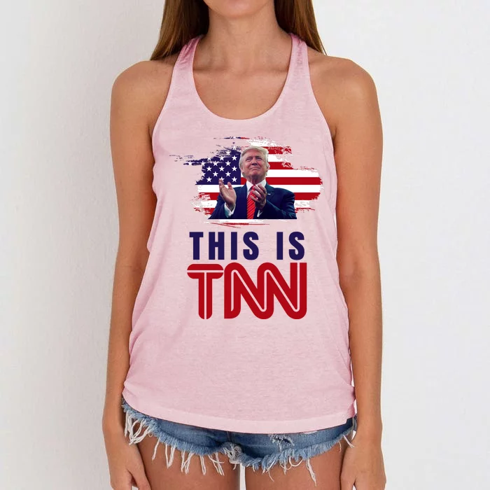 This Is TNN Pro Donald Trump USA Women's Knotted Racerback Tank