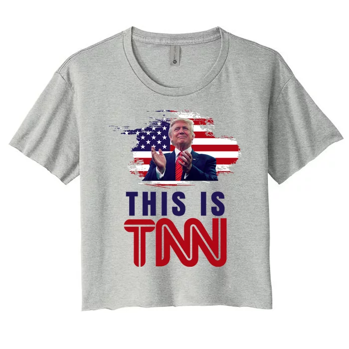 This Is TNN Pro Donald Trump USA Women's Crop Top Tee