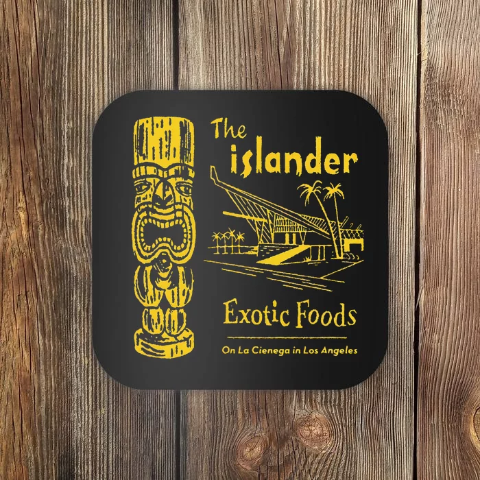 The Islander Tiki Bar Los Angeles Retro Vintage Coaster