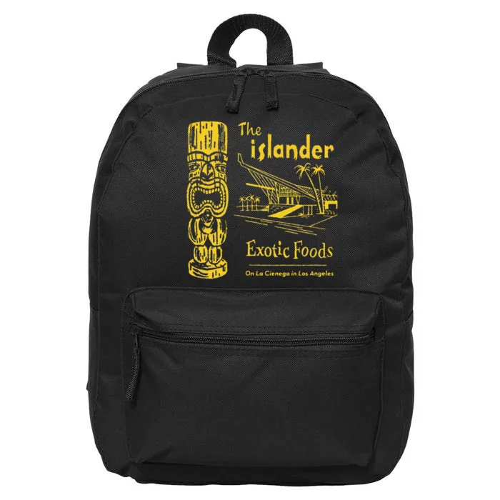 The Islander Tiki Bar Los Angeles Retro Vintage 16 in Basic Backpack