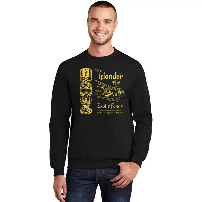 The Islander Tiki Bar Los Angeles Retro Vintage Tall Sweatshirt