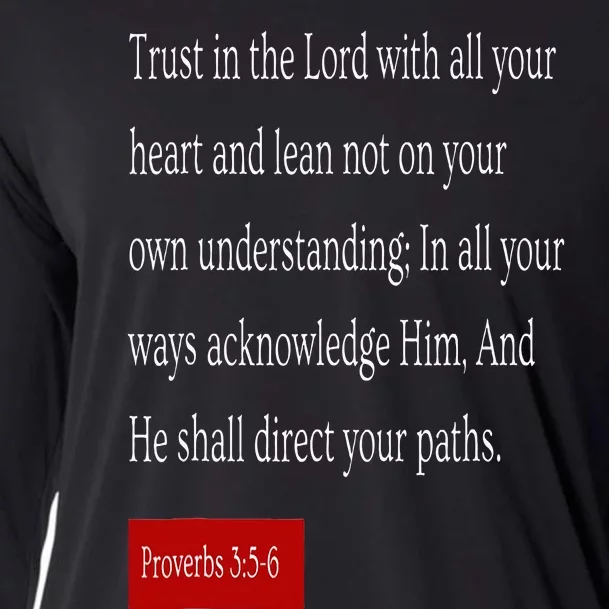 Trust in the Lord Proverbs 3  56 Christian Cooling Performance Long Sleeve Crew