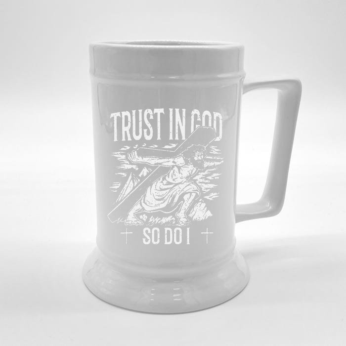 Trust In The Lord Christian Followers of Christ Front & Back Beer Stein