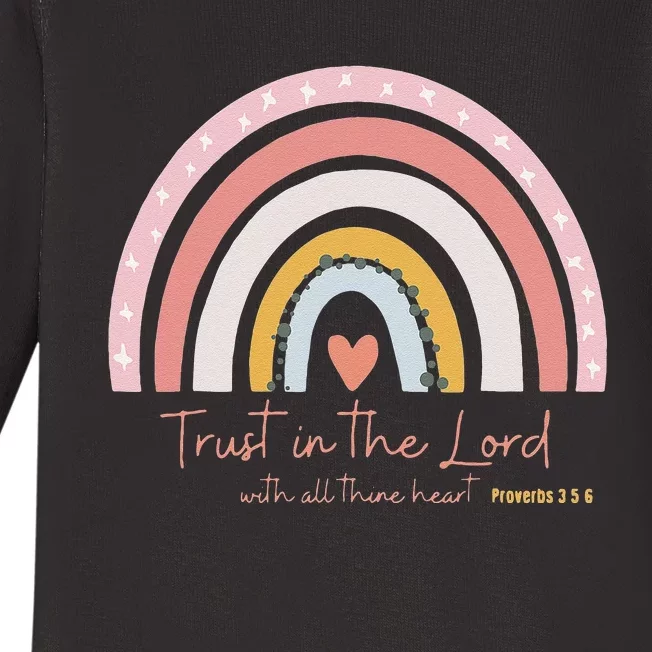 Trust In The Lord Christian Followers of Christ Baby Long Sleeve Bodysuit