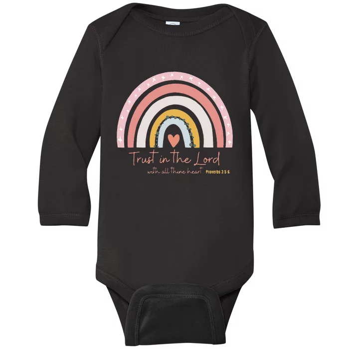 Trust In The Lord Christian Followers of Christ Baby Long Sleeve Bodysuit