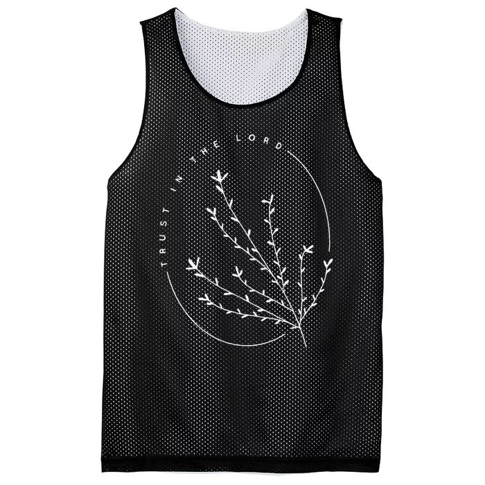 Trust in the Lord Flower Nature Lover Jesus Christ Christian Mesh Reversible Basketball Jersey Tank