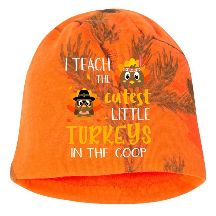 Thanksgiving I Teach The Cutest Turkeys In The Coop Kati - Camo Knit Beanie