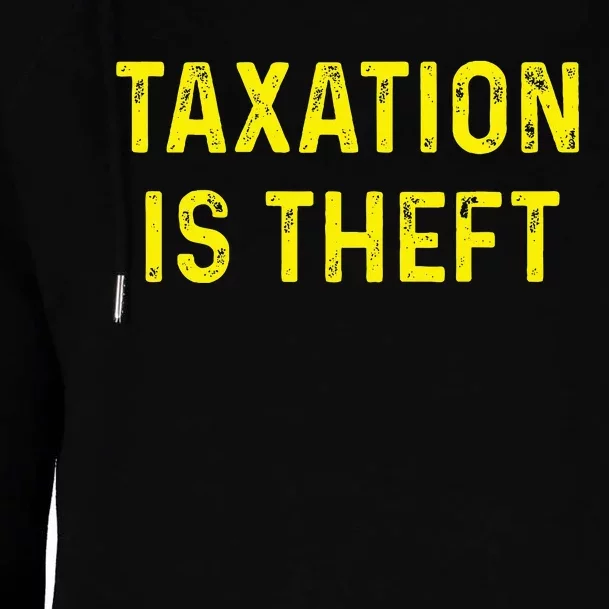 Taxation Is Theft Libertarian Voluntaryist Ancap Liberty Womens Funnel Neck Pullover Hood