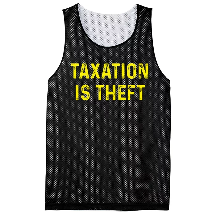 Taxation Is Theft Libertarian Voluntaryist Ancap Liberty Mesh Reversible Basketball Jersey Tank