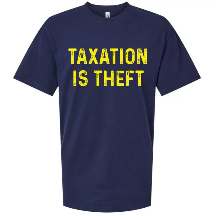 Taxation Is Theft Libertarian Voluntaryist Ancap Liberty Sueded Cloud Jersey T-Shirt