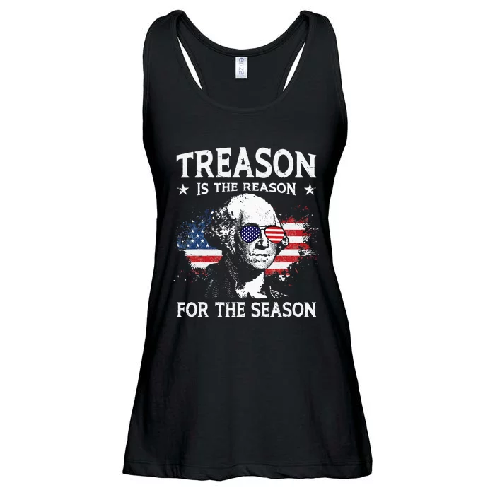 Treason Is The Reason For The Season 4th Of July USA Flag Ladies Essential Flowy Tank