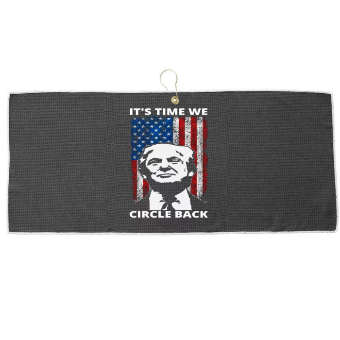 Trump It's Time We Circle Back Large Microfiber Waffle Golf Towel