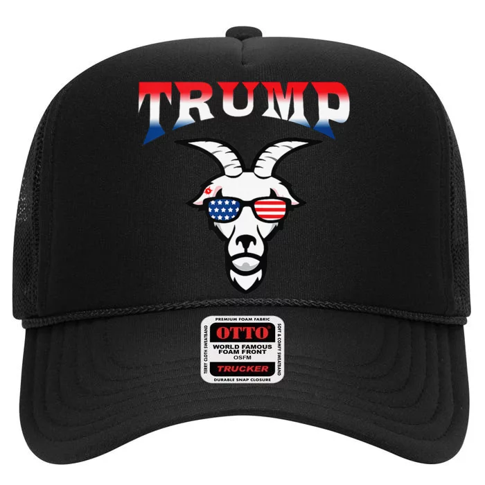 Trump Is The Goat High Crown Mesh Trucker Hat