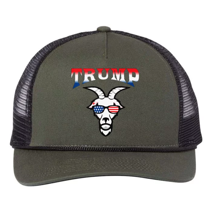 Trump Is The Goat Retro Rope Trucker Hat Cap