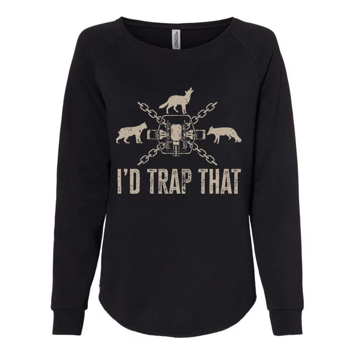 Trapping ID Trap That Trap Hunting Trapper Womens California Wash Sweatshirt