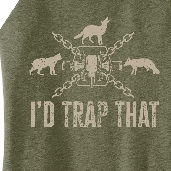 Trapping ID Trap That Trap Hunting Trapper Women’s Perfect Tri Rocker Tank