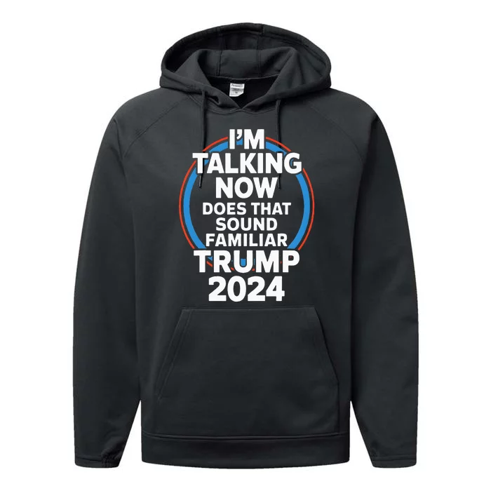 Trump IM Talking Now Funny Trump 2024 Debate Performance Fleece Hoodie