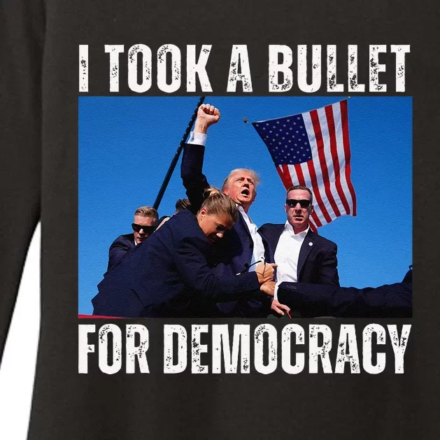 Trump I Took A Bullet For Democracy 2024 Womens CVC Long Sleeve Shirt