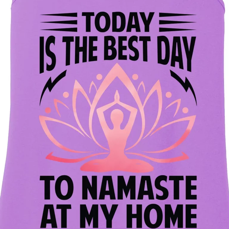 Today Is The Best Day To Namaste At Home Gift Funny Yoga Gift Ladies Essential Tank