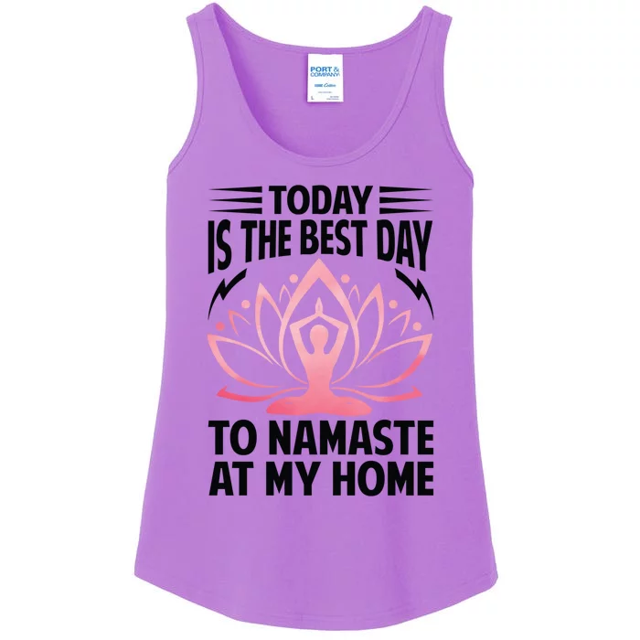 Today Is The Best Day To Namaste At Home Gift Funny Yoga Gift Ladies Essential Tank