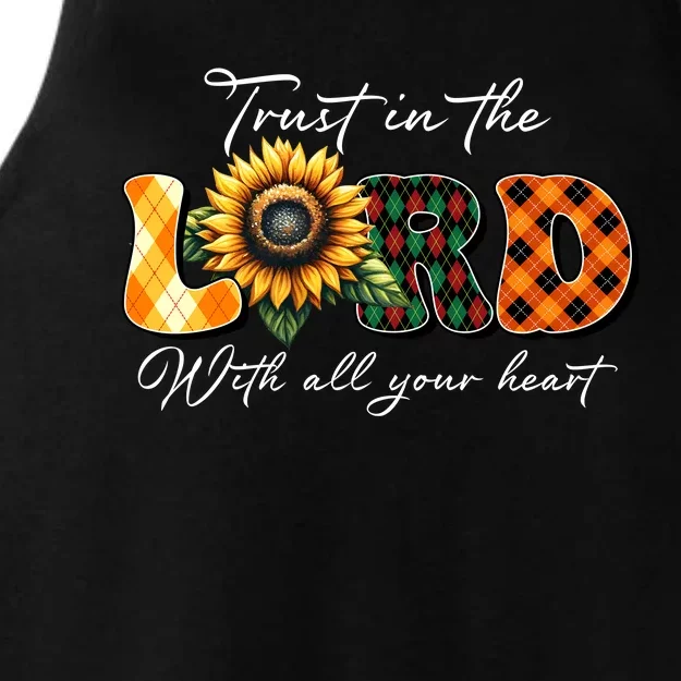 Trust In The Lord With All Your Heart Ladies Tri-Blend Wicking Tank