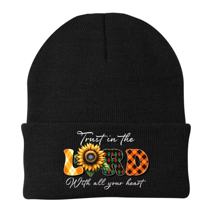 Trust In The Lord With All Your Heart Knit Cap Winter Beanie