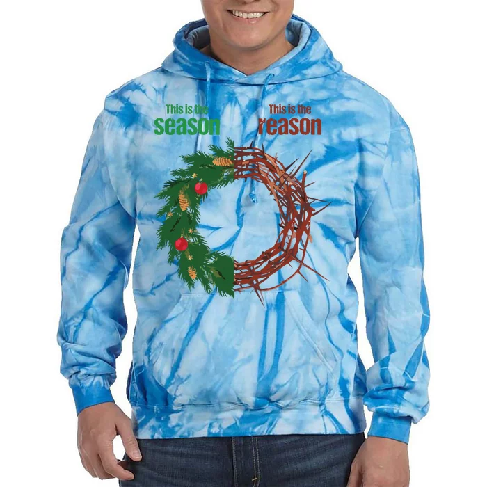 This Is The Season This Is The Reason Christian Christmas Tie Dye Hoodie