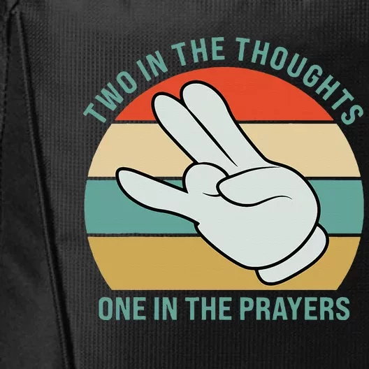 Two In The Thoughts One In The Prayers Funny Shocker City Backpack