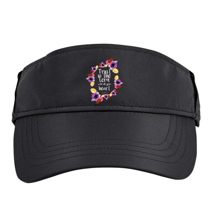 Trust In The Lord Scriptural Quote Biblical Christian Gift Adult Drive Performance Visor