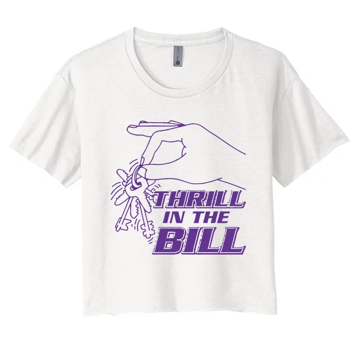 Thrill In The B Chicks University Women's Crop Top Tee