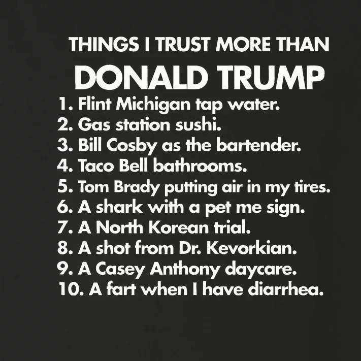 Thing I Trust More Than Donald Trump Toddler Long Sleeve Shirt