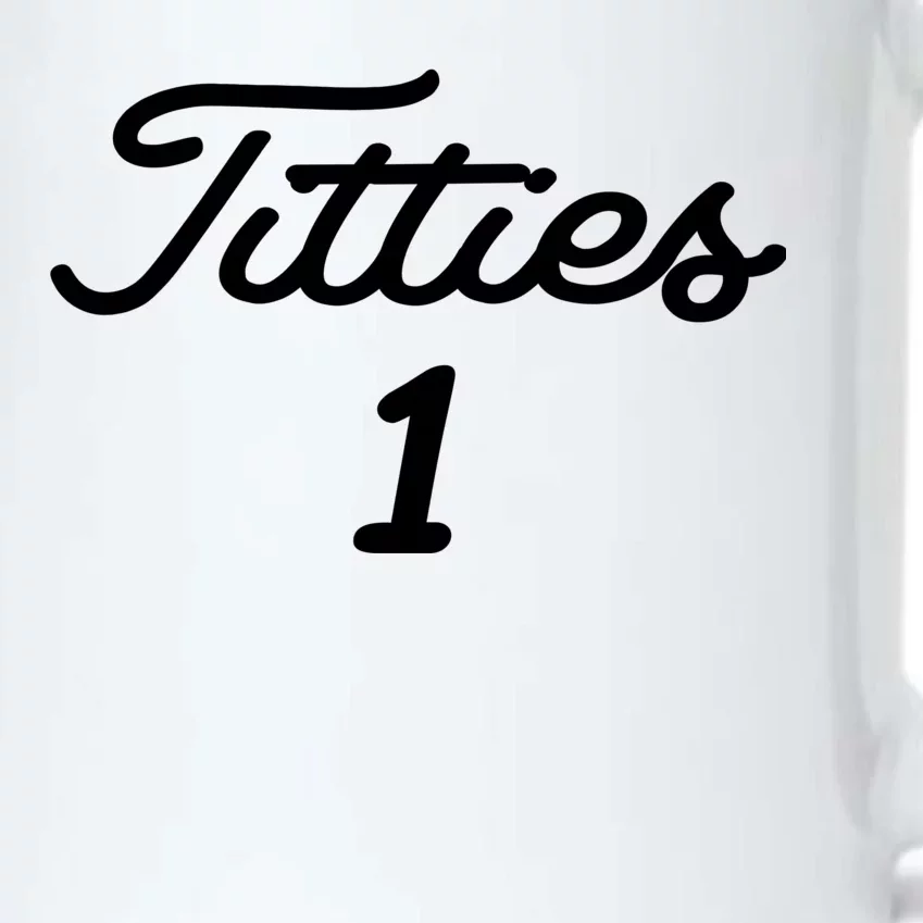 Titties 1 2 3 4 Custom Golf Ball Personalize Matching Black Color Changing Mug