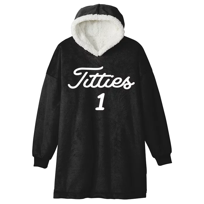 Titties 1 2 3 4 Custom Golf Ball Personalize Matching Hooded Wearable Blanket