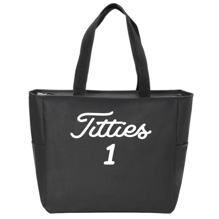 Titties 1 2 3 4 Custom Golf Ball Personalize Matching Zip Tote Bag