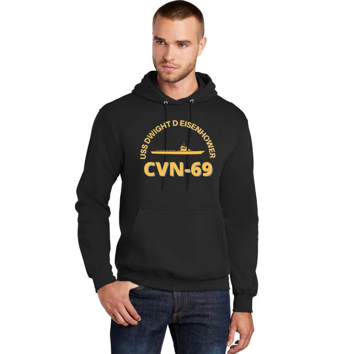 The Ike US Aircraft Carrier CVN 69 USS Dwight D. Eisenhower Tall Hoodie