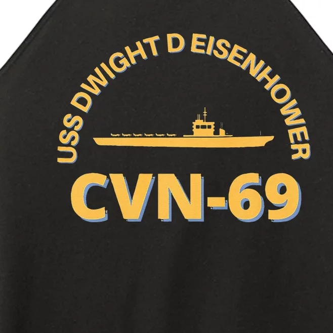 The Ike US Aircraft Carrier CVN 69 USS Dwight D. Eisenhower Women’s Perfect Tri Rocker Tank