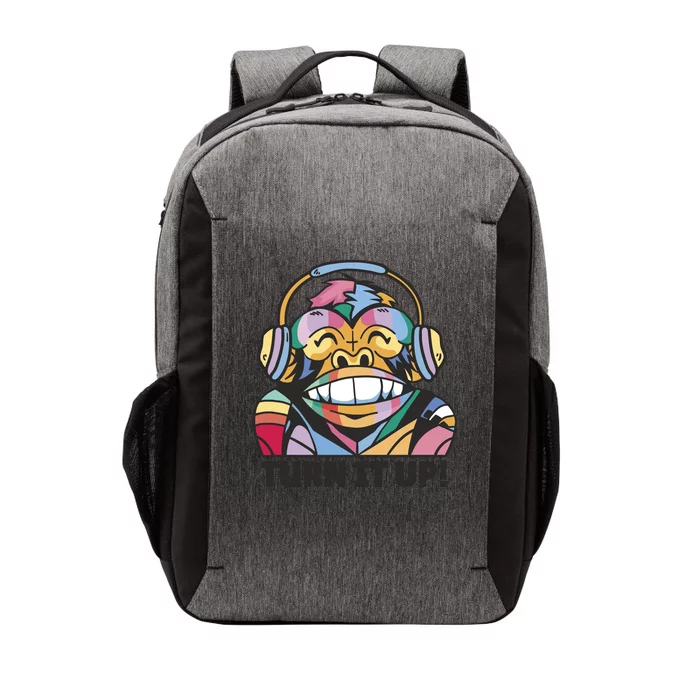 Turn It Up Music Monkey Vector Backpack