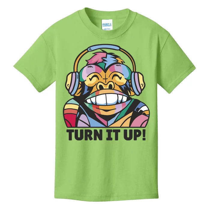 Turn It Up Music Monkey Kids T-Shirt