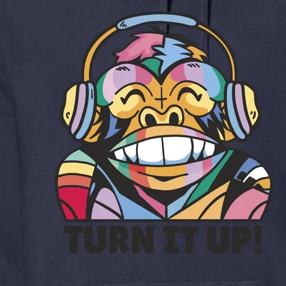 Turn It Up Music Monkey Premium Hoodie