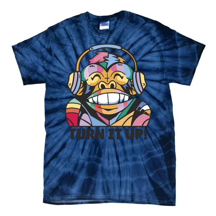 Turn It Up Music Monkey Tie-Dye T-Shirt