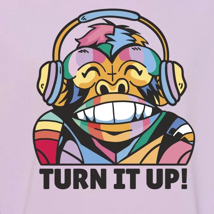 Turn It Up Music Monkey Garment-Dyed Sweatshirt