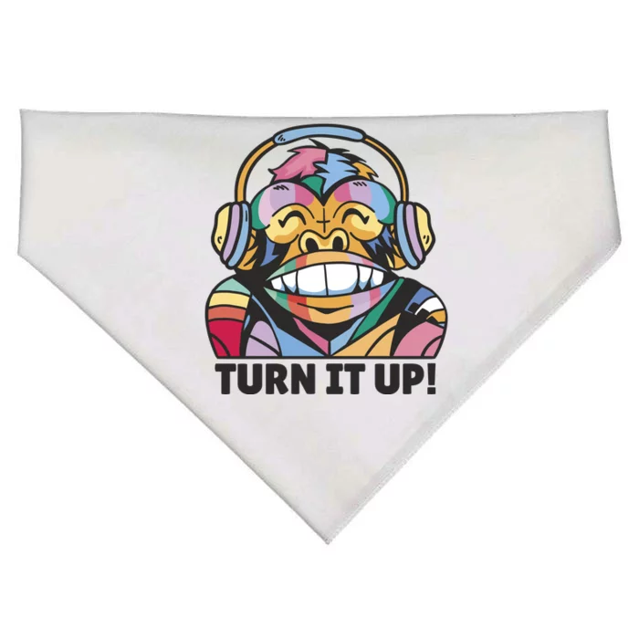 Turn It Up Music Monkey USA-Made Doggie Bandana