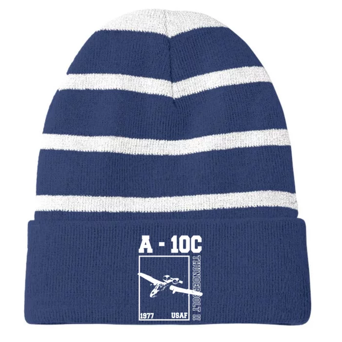 Thunderbolt II USAF 1977 Striped Beanie with Solid Band