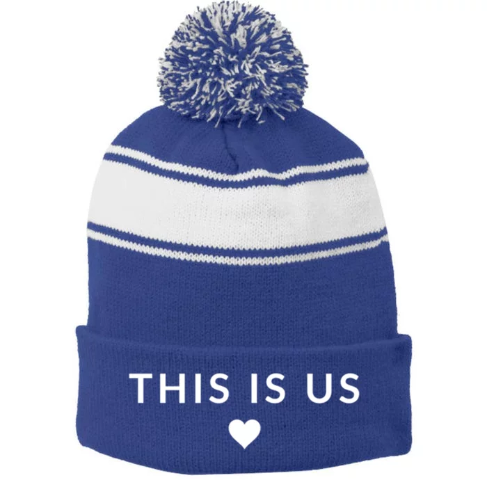 This Is Us Gift Stripe Pom Pom Beanie