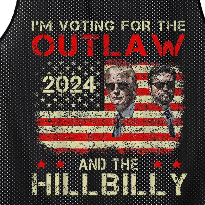 Trump IM Voting For The Outlaw And Hillbilly Trump Vance Mesh Reversible Basketball Jersey Tank