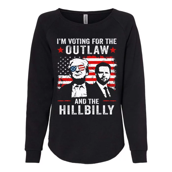 Trump IM Voting For The Outlaw And Hillbilly Trump Vance Womens California Wash Sweatshirt