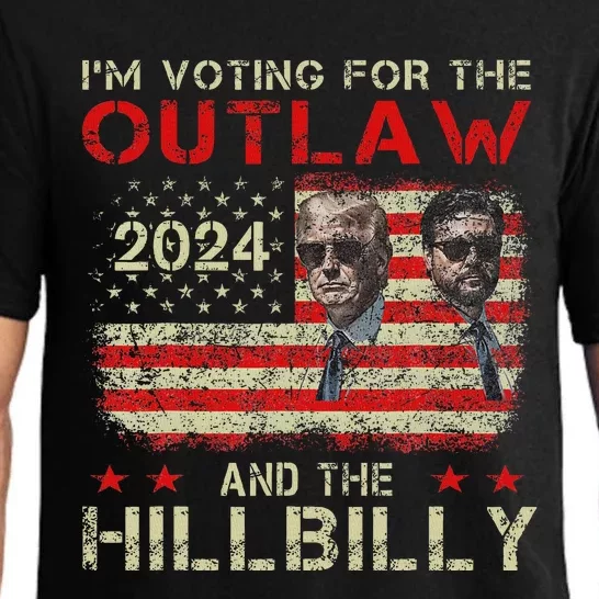 Trump IM Voting For The Outlaw And Hillbilly Trump Vance Pajama Set